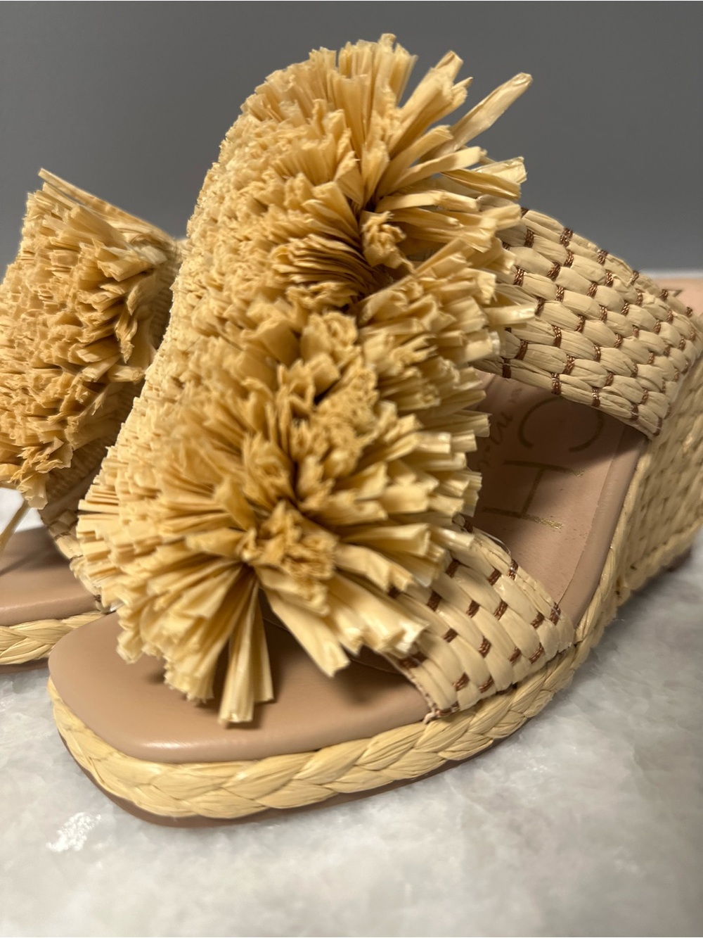 Beach by Matisse size 7 Natural Raffia Slide Sandals - Beige - Picture 6 of 12
